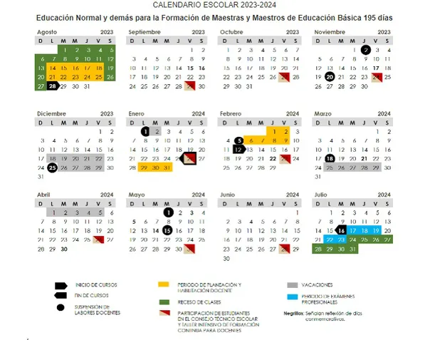 CALENDARIO CICLO ESCOLAR 2023 2024 EN COAHUILA INICIO DE CLASES