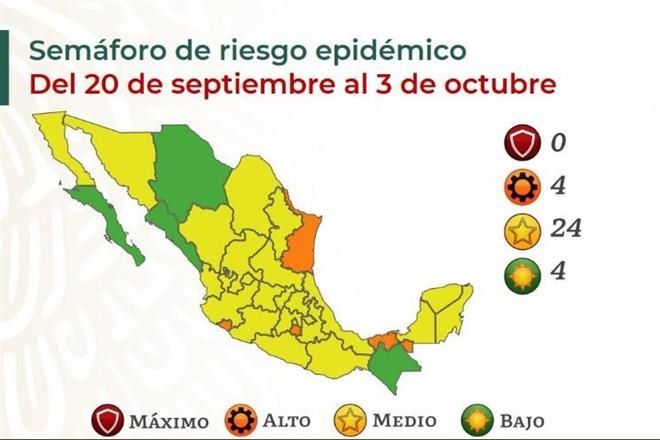 Pasan 13 entidades a semáforo amarillo