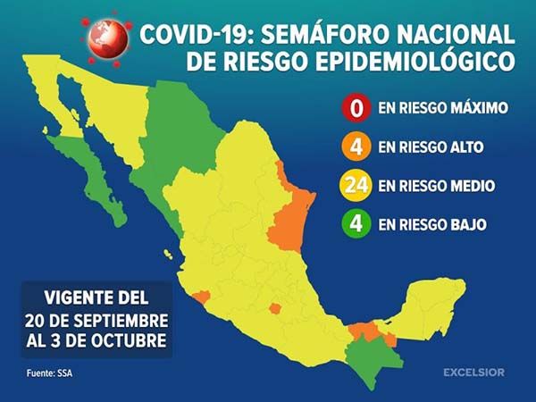 Pasan 24 estados a semáforo amarillo; hay 4 en verde: Ssa