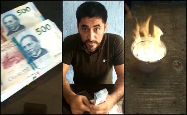 Profesor quema más de un millón de pesos