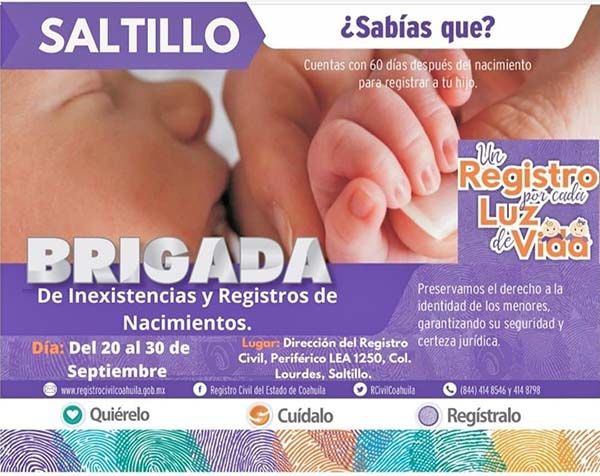 Invita el Registro Civil a brigadas de inexistencia