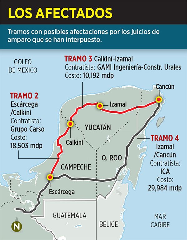 Pelean Tren Maya; dan vuelta a la ruta