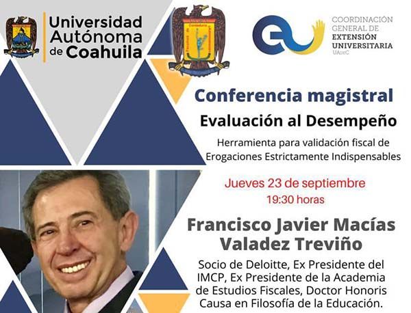 Invitan a conferencia magistral de la UAdeC
