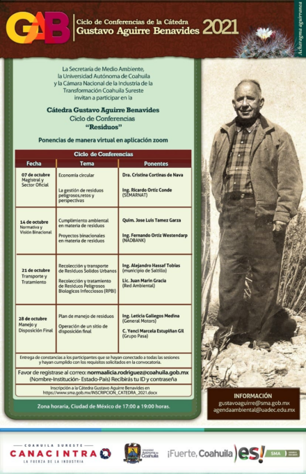 INVITA SMA COAHUILA A CICLO DE CONFERENCIAS EN MATERIA DE RESIDUOS