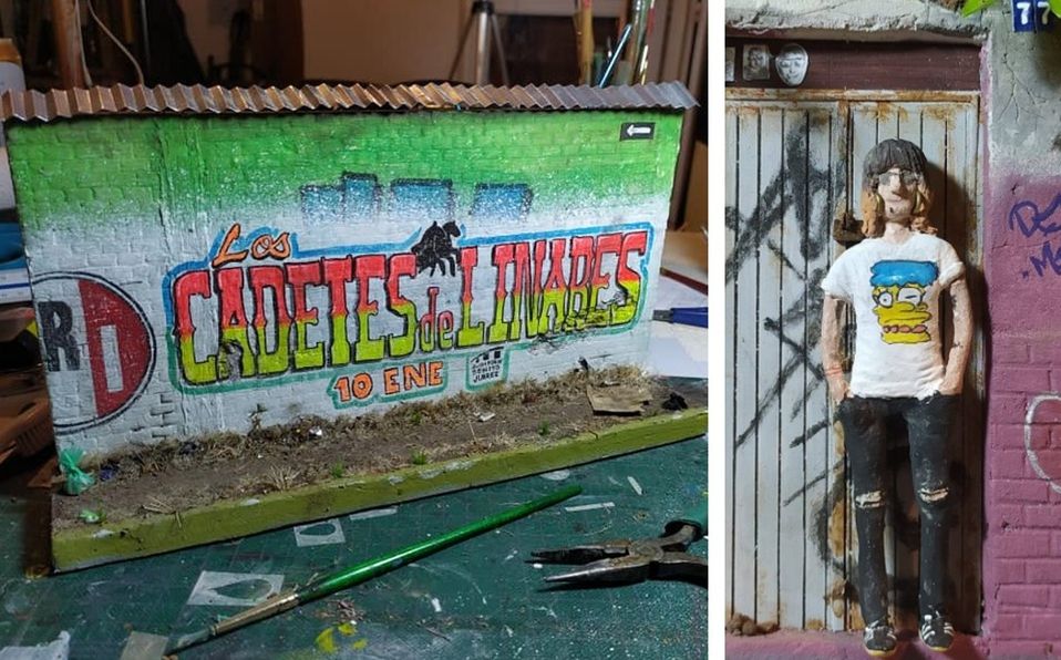 ¡Bardas callejeras en miniatura! ‘Drash’, la artista mexicana detrás de las maquetas virales