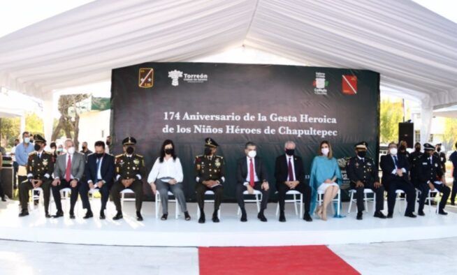 ENCABEZA MARS EN TORREÓN ACTO CÍVICO DE LA GESTA HEROICA DE LOS NIÑOS HÉROES