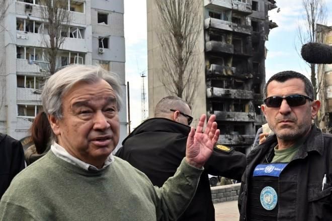 Visita Jefe de ONU Ucrania; critica ‘absurdo’ de la guerra