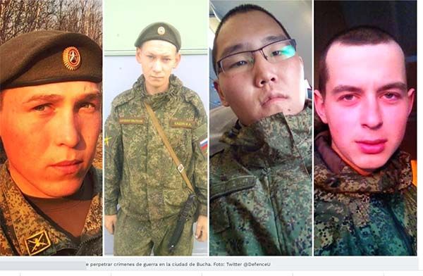 Ucrania difunde fotos de rusos acusados de crímenes de guerra