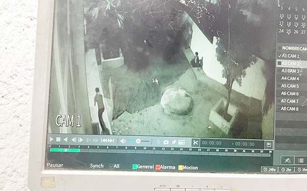 Graban en acción a ladrones de escuela