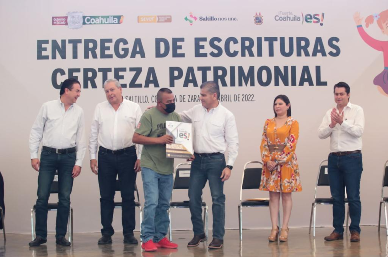 TRANQUILIDAD, ESTABILIDAD Y CERTIDUMBRE PARA MÁS FAMILIAS DE COAHUILA CON ESCRITURACIÓN: MARS