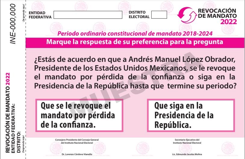 El ABC de la consulta de revocación de mandato