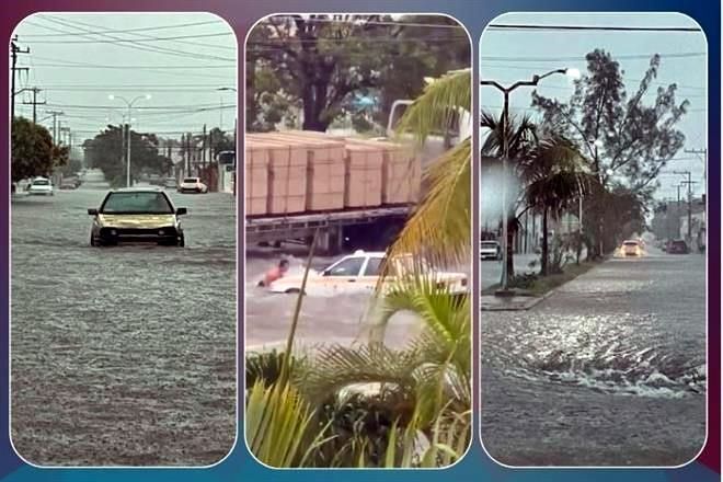 Queda Chetumal bajo el agua tras intensas lluvias en QR