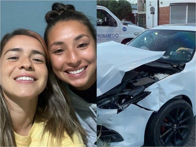 Jugadoras de Rayadas sufren aparatoso accidente