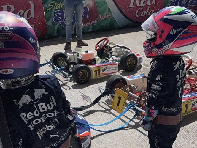 ‘Chequito’ Pérez en el karting y con traje de mariachi