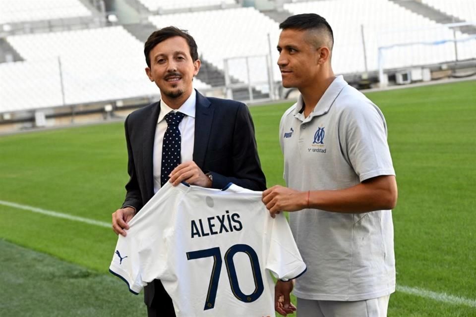 Presenta el Olympique de Marsella a Alexis Sánchez