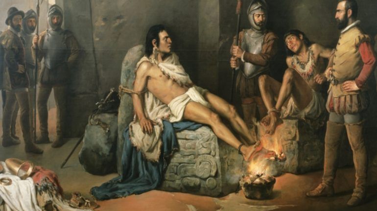 CUAUHTÉMOC, ASÍ TORTURARON AL ÚLTIMO EMPERADOR MEXICA CAPTURADO POR HERNÁN CORTÉS
