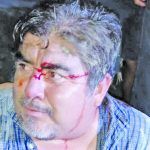 Se agarran a golpes en área Vip de feria