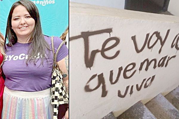 Luz Raquel realizó pintas con amenazas hacia ella