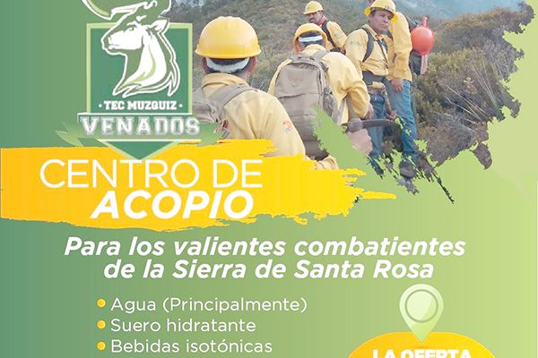 Inician colecta de víveres para brigadistas