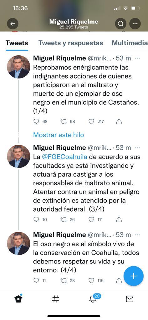 GOBERNADOR MIGUEL RIQUELME REPRUEBA EL MALTRATO ANIMAL EN COAHUILA