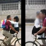 «Tú no me avergüenzas»: niña pide a su abuelito que la lleve en ‘bici’ a la escuela