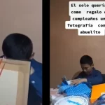 Niño llora al recibir de regalo de cumpleaños foto con su abuelito que murió; tierno video viral