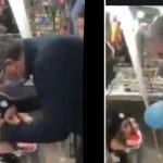 ¡Oso viral! Político besa a maniquí al creer que era un niño