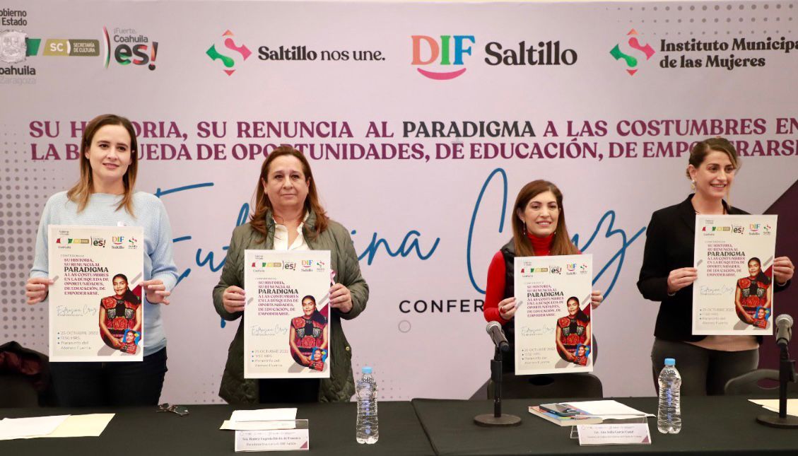 DICTARÁ EUFROSINA CRUZ CONFERENCIA EN SALTILLO
