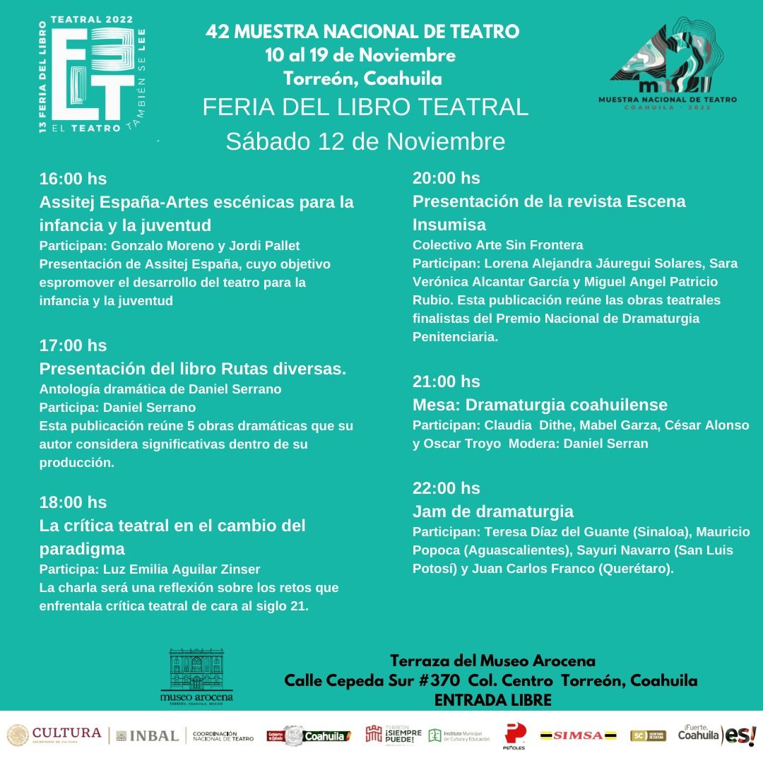 EN TORREÓN, SE VIVE EL TEATRO CON LA 42 MUESTRA NACIONAL DE TEATRO