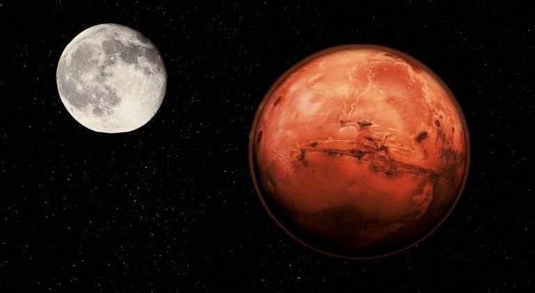 ¡ESPECTÁCULO MAÑANA! MARTE Y LA LUNA VISIBLES AL 100% DE ILUMINACIÓN
