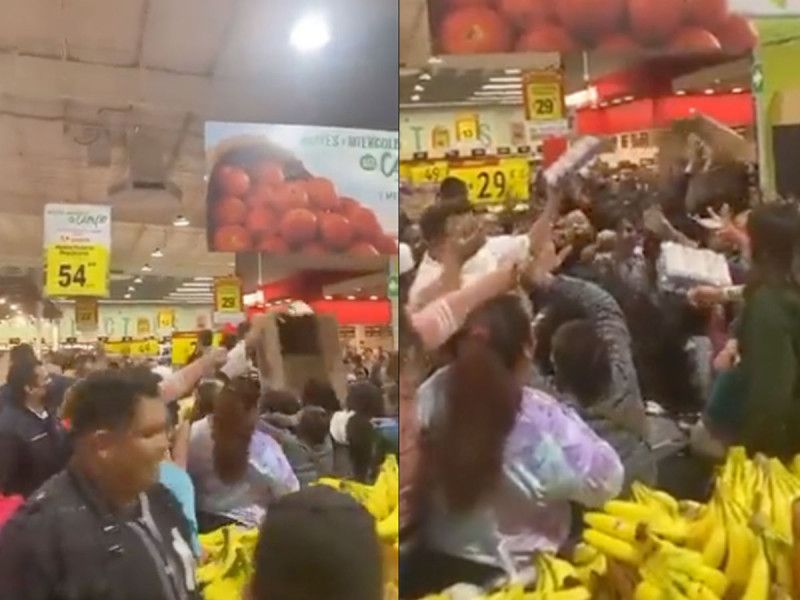 GANGA DE HUEVO EN TORREÓN DESATA CAMPAL EN CENTRO COMERCIAL