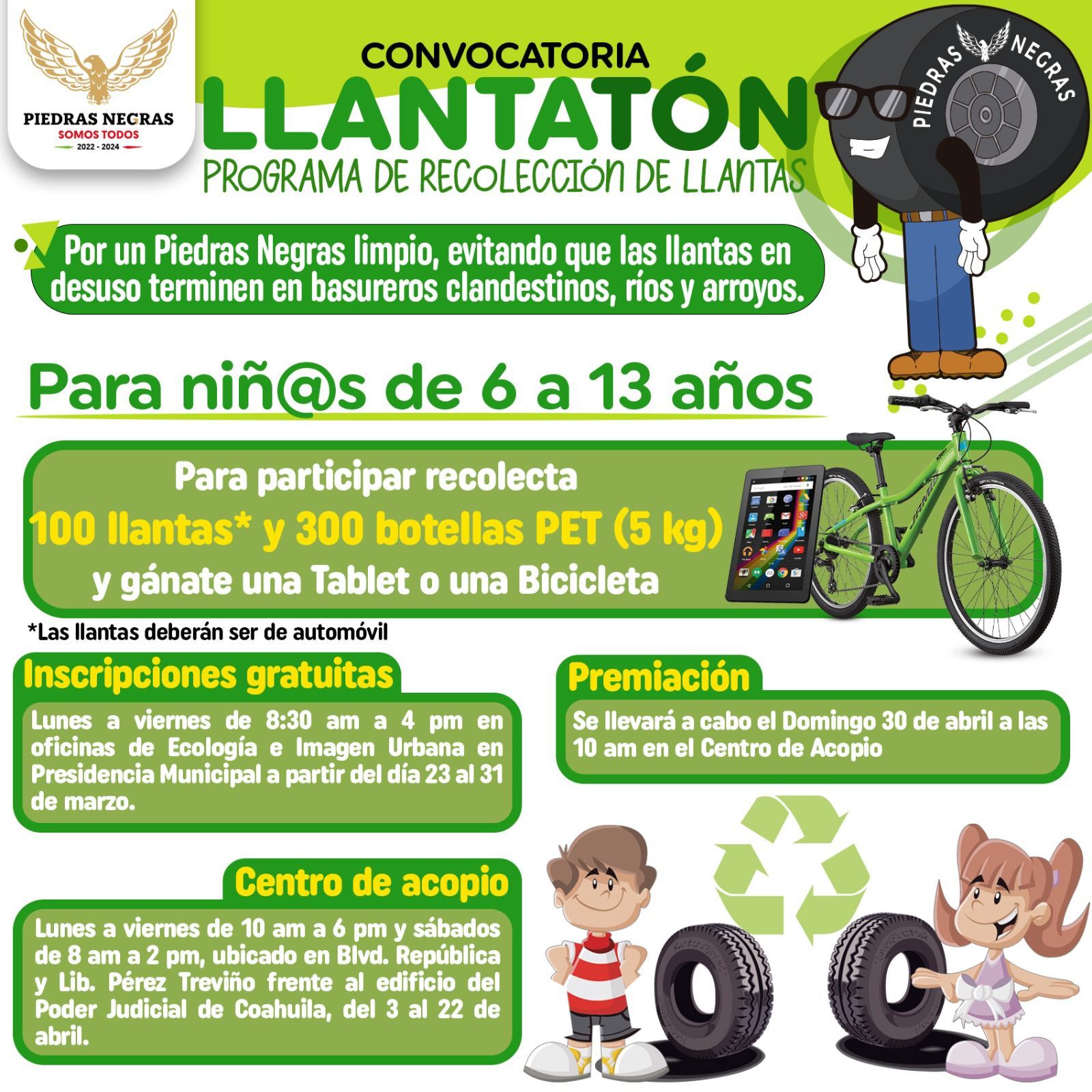CONVOCAN A TODOS LOS NIÑOS A PARTICIPAR EN EL LLANTATÓN