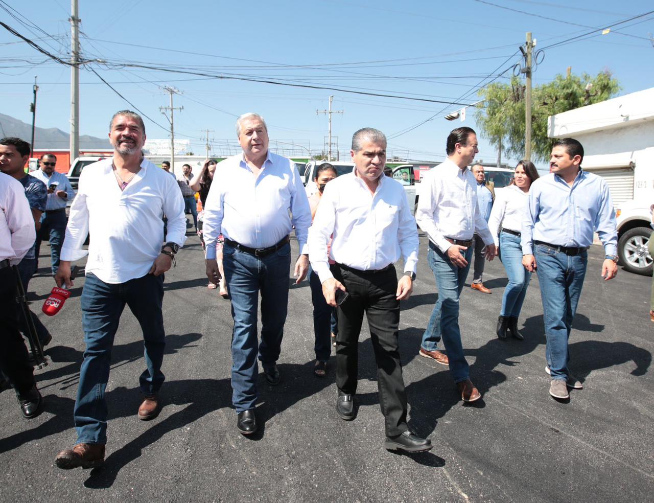 SUPERVISAN ALCALDE DE SALTILLO Y GOBERNADOR DE COAHUILA, AVANCE DE OBRA VIAL 