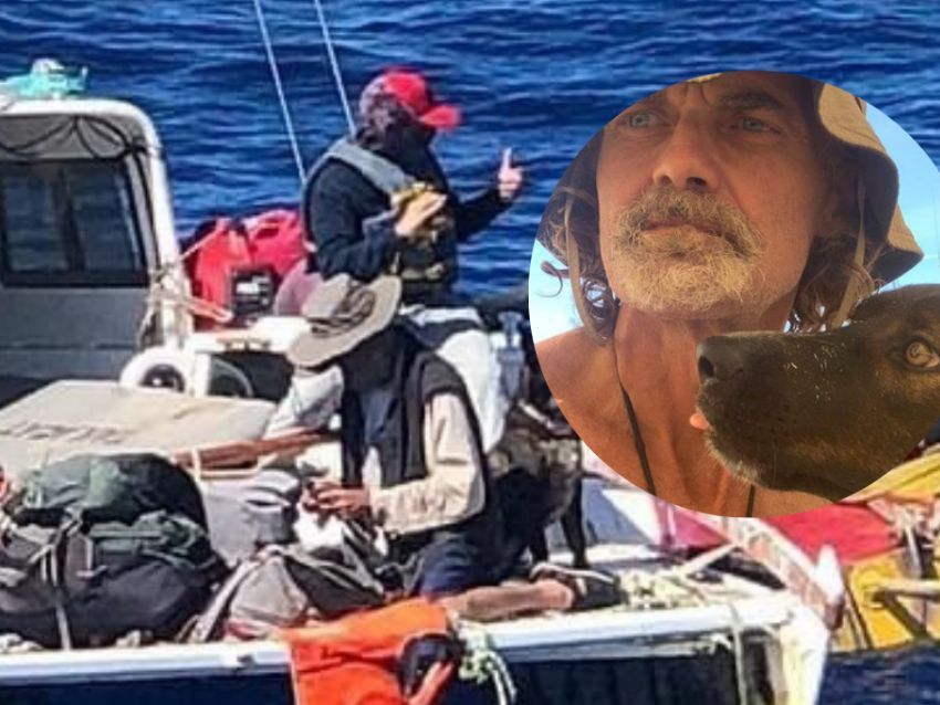 «BELLA», PERRITA QUE ACOMPAÑABA A NÁUFRAGO RESCATADO, ES MEXICANA