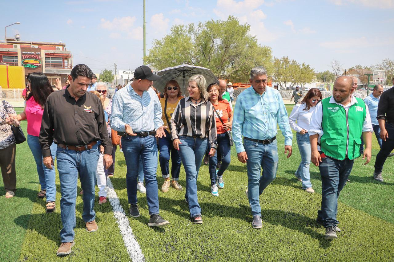 SUPERVISA ALCALDESA AVANCES DE OBRAS EN ÁREAS RECREATIVAS