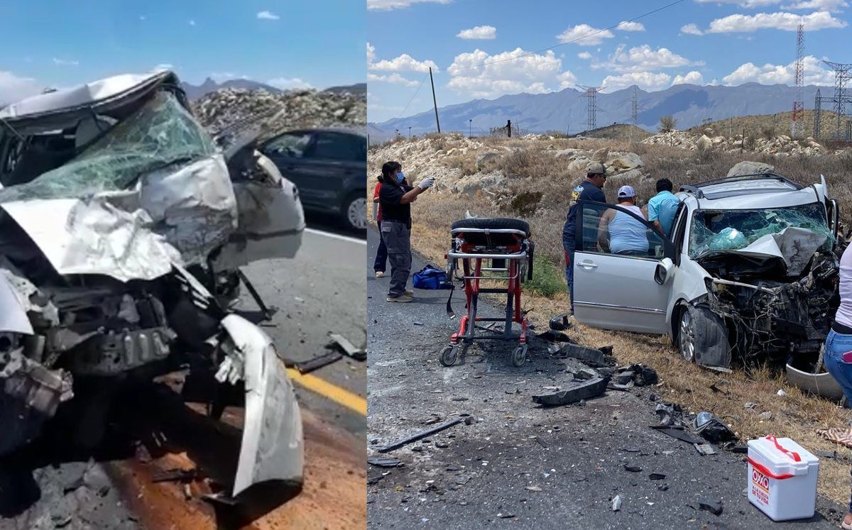 CHOQUE MÚLTIPLE DEJA 3 MUERTOS EN LA CARRETERA MONTERREY-MONCLOVA EN MINA, NL