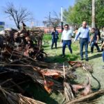 DESHIERBAN EL MONUMENTO DEL AVE FÉNIX EN MONCLOVA