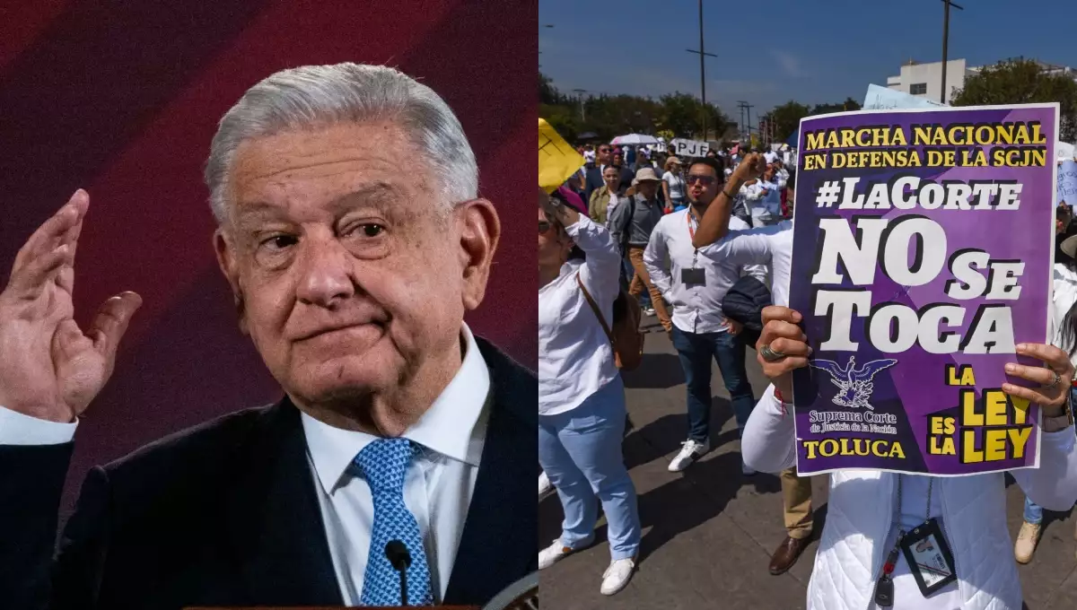 “DE PENA AJENA”, DICE AMLO SOBRE LA MARCHA DE TRABAJADORES DEL PODER JUDICIAL