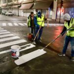 PINTA COMISARÍA DE SEGURIDAD LÍNEAS PEATONALES EN CENTRO HISTÓRICO