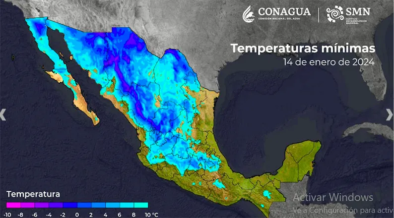 ENTRA NUEVO FRENTE FRÍO: HABRÁ TEMPERATURAS BAJO 0°C EN NORTE, CARBONÍFERA Y CENTRO DE COAHUILA