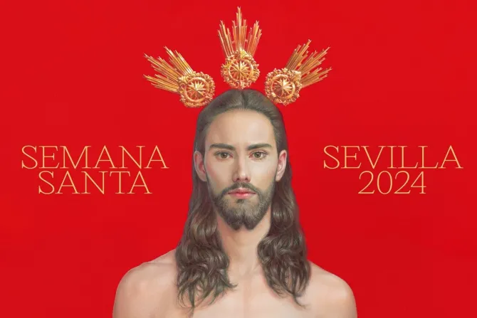 POLÉMICA EN TORNO AL CRISTO DEL CARTEL OFICIAL QUE ANUNCIA LA SEMANA SANTA 2024 EN SEVILLA