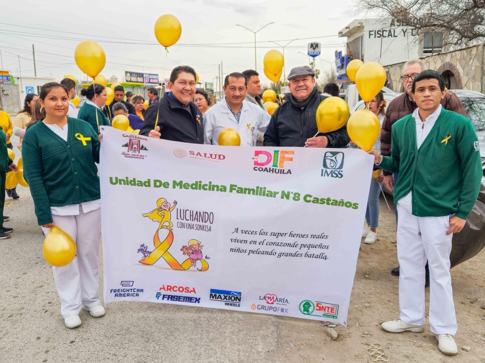 CONMEMORAN DÍA DE LA LUCHA CONTRA EL CÁNCER INFANTIL EN CASTAÑOS