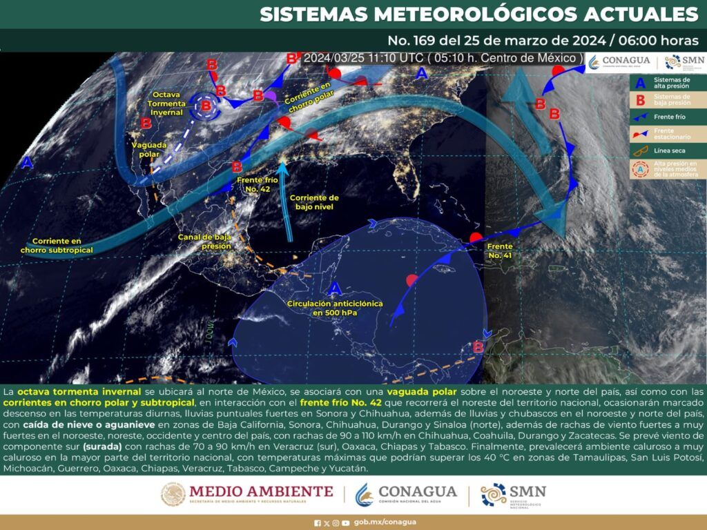 SE PREVÉN RACHAS DE VIENTO DE HASTA 110 KM/H Y POSIBLES TOLVANERAS EN COAHUILA