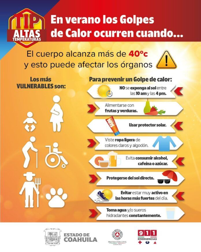 SE ESPERAN TEMPERATURAS DE HASTA 45 GRADOS EN COAHUILA