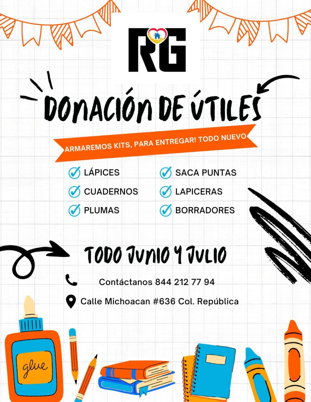 INVITAN A SUMARSE A COLECTA DE ÚTILES ESCOLARES PARA ALUMNOS EN EJIDOS DE SALTILLO