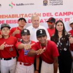 AGRADECEN DEPORTISTAS A FRAUSTRO SILLER REHABILITACIÓN DEL CAMPO DE BEISBOL DEL ATENEO FUENTE