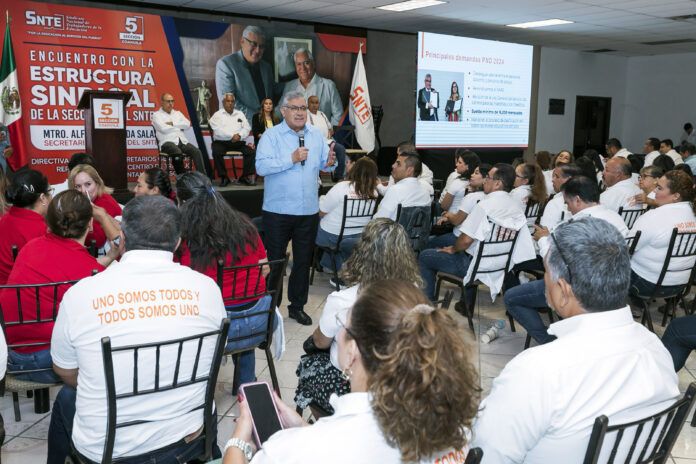 LOS MAESTROS DEL SNTE SEGUIRÁN FORTALECIENDO LA NUEVA ESCUELA MEXICANA
