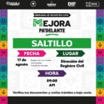 INVITA COAHUILA A BRIGADA DE REGISTRO CIVIL EN SALTILLO