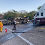 ERAN PROPIEDAD DE EMPRESA LAGUNERA DOS DE LOS AUTOBUSES INCENDIADOS EN LA CARRETERA DURANGO-MAZATLÁN