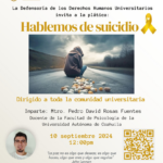 INVITA UA DE C A LA CHARLA “HABLEMOS DE SUICIDIO”